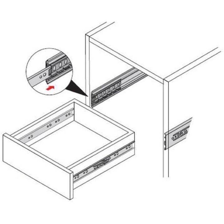 Drawer Railing Section Drawer Slide Three-section Rail 10