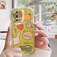 เคส Chenyyka สำหรับ VIVO Y76 Y76s Y74s 5G Y77E Y77 Y36 5G Y78 Y78 5G + 5G IQOO Z6 Lite 5G เคสการ์ตูนกระต่ายหมีจระเข้ลวดลายเนื้อครีมขอบคลื่นเคสมือถือกันกระแทกแบบใสนิ่มเคสโปร่งใสลายกล้องถ่ายรูปสร้างสรรค์ซิลิกาฝาครอบป้องกันเจล