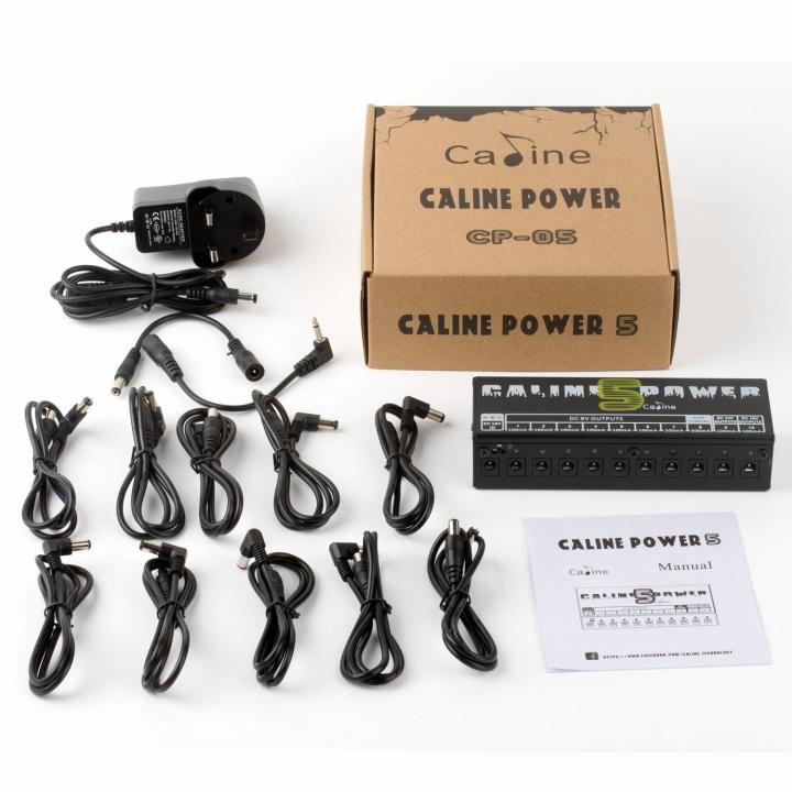 caline-ตัวจ่ายไฟเอฟเฟค-10-ช่อง-รุ่น-cp-05-power-supply-for-guitar-effects-10-outputs-แถมฟรีสายไฟพ่วงเอคเฟค-10-เส้น-amp-อแดปเตอร์