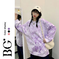 BG World เสื้อสเวตเตอร์แขนยาวหลวมมัดย้อมสไตล์เกาหลี  BG100