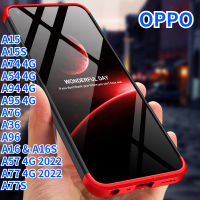 เคส Aweven GKK สำหรับ OPPO A57 4G 2022 A77S A77 OPPO A15S OPPO A74 4G OPPO A54 4G OPPO A94 4G OPPO A95 4G OPPO A36 A76 OPPO A16 OPPO 360องศาเต็มเคสป้องกัน3 In 1 Ultra พลาสติกแข็งบางเคสโทรศัพท์ GKK เคสโทรศัพท์ไฮบริดเกราะผู้ขายชั้นนำ