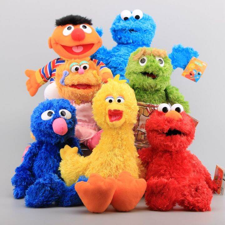 elmo-sesame-street-plush-zoe-ernie-oscar-cookie-grover-toys-nwt-bird