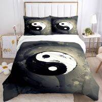 【hot】☇﹍ Tai Chi Chinese Print Three Piece Set Fashion Article Children Adults for Beds Quilt Covers Pillowcases