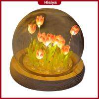 Hisiya วัสดุไฟกลางคืน Tulip ไฟกลางคืน LED DIY สำหรับครบรอบห้องนอนหอพัก