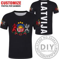 2023 NEW LATVIA t shirt diy free custom made name number lva t-shirt nation flag republic latvija country College print photo red clothes