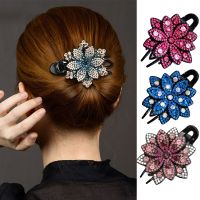 Rhinestone Hairpin Duckbill Hair Claws Shinning Ponytail Barrettes Clip Accessories