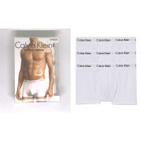 [ของแท้ 100%] กางเกงในชาย Calvin Klein Cotton Stretch 3 Pack Low Rise Trunks White