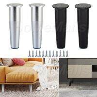 2/4 Pieces of Aluminum Alloy Adjustable Furniture Legs Table Feet Replacement Sofa Dresser Bathroom Bed Legs 8-15cm with Screws Furniture Protectors R