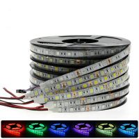 {ItalyNest shop}หลอดไฟแถบไฟ LED 5050 2835 DC12V 60LEDs/M 5M,เทปไดโอดไฟ LED กันน้ำแบบปรับได้ริบบิ้นสำหรับติดเพดานโคฟ