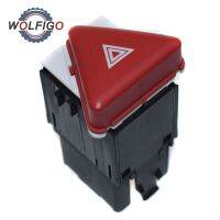 WOLFIGO New Warning Emergecy Flash Switch Button 1K0953509A 18G 953 509 Fit for VW JETTA III GOLF V Push Button