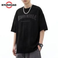 KYUSHUAD เสื้อยืดระบายอากาศหลวมลำลองฤดูร้อนแขนสั้นผู้ชาย