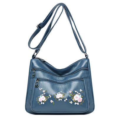 กระเป๋าถือเสี้ยวปักลายดอกไม้ผู้หญิง,กระเป๋าถือเดินทางลำลองผู้หญิงกระเป๋าเอกสาร