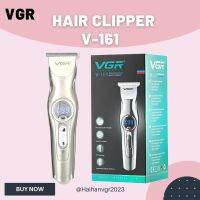 VGR รุ่น V-161 professional hair trimmer ปัตตาเลี่ยนตัดแต่งทรงผมและหนวด เครา จอน แบบไร้สาย สีเงิน  มีจอ LED (มีสินค้าพร้อมส่ง)