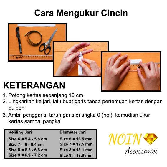 cara ukur size cincin