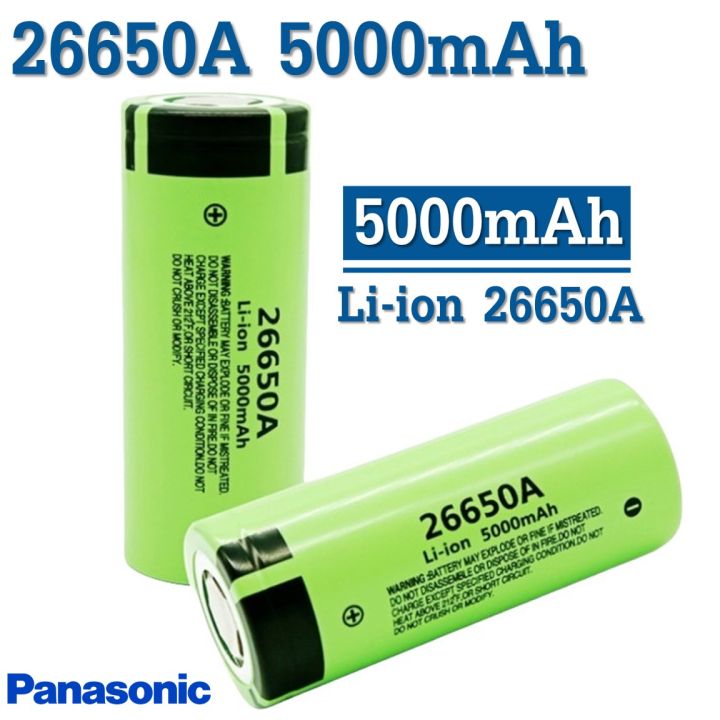 ถ่านชาร์จ Panasonic 26650 3.6V 5000mAh ไฟเต็ม รับประกันคุณภาพ | Lazada ...