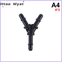 tantuoye 1pcs Plastic Y Shape Ink Tube Connector สำหรับ TX800 XP600 DX5 DX7หัวพิมพ์ท่อติดตั้งท่ออะแดปเตอร์คลิป6X4mm 5X3MM