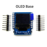 1ชิ้น D1ฐาน OLED ขนาดเล็ก V2.0.0 0.66นิ้ว64X48 IIC I2C โมดูลปุ่มคู่