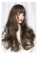 beautiful long wig  ฟรีตาข่ายคลุมผม วิกผม วิกผมยาว วิกผมผู้หญิงเกาหลี หน้าม้าปลายดัดลอนใหญ่สวย วิกผมยาวสวยเซ็กซี่ ลอนสวยอย่างเป็นธรรมชาติ วิกผมราคาถูก