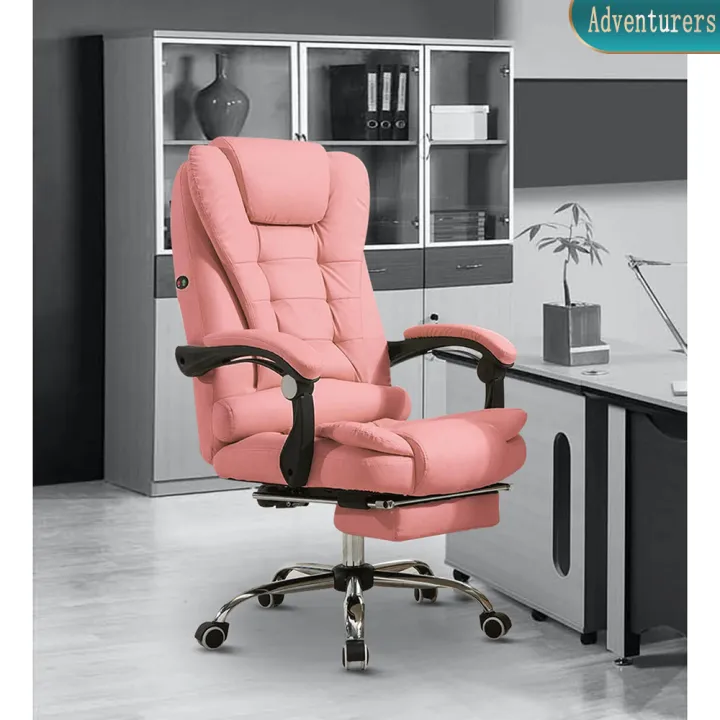 Adventurers Halter Reclining Leather Office Chair Modern Executive Height Adjustable Rolling 360