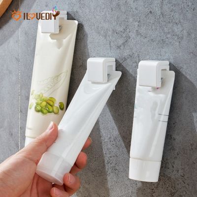 Non-marking Hook Toiletries Toothpaste Clip / Hook Storage Clip for Toiletries / Strong Bathroom Hanging Clip / Multi-purpose Household Hanging Rack