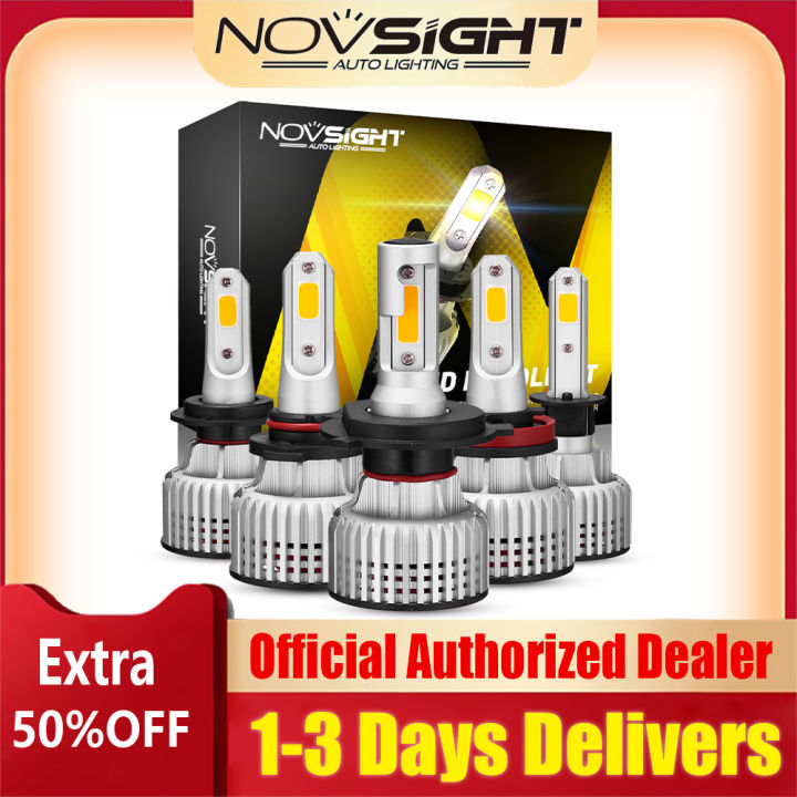 Novsight 2PCS LED Car Headlight Foglamp A500N12Y H4 H7 H11 9005/HB3