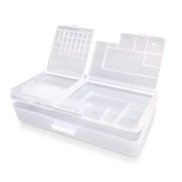 Adjustable 8 Grids Compartment Plastic Storage Box Screw Holder Case  Organizer 