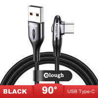 Elough USB Type C Cable 90 Degree 3A Fast Charging USB C Cable For Samsung Xiaomi Redmi Note 11 Mobile Phones USB Type C Cord