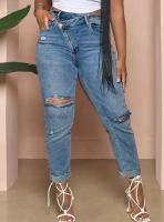 Hot sell Baggy Jeans Women Streetwear Summer Pants Fashion Versatile Casual Ripped Cutout High Waist Denim Trousers New Summer 2023
