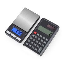 Solar Power Calculator Scale 200g 0.01g Precision Digital Jewelry Gold Gram Scales Blue LCD Portable Weight Balance 500g 0.1 Luggage Scales