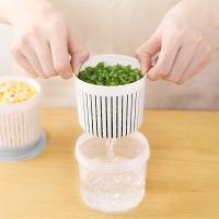 【CC】 1Pc Refrigerator Organizer Round Storage Drain Sealed Ginger Garlic Food Crisper Debris