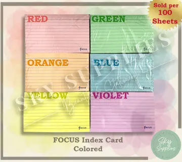 Colored Index Cards Ruled 3 x 5 100 ct - The School Box Inc