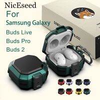 NicEseed TPU + PC เคสกับพวงกุญแจหูฟังคุ้มครองเต็มรูปแบบปกคลุมด้วยการรักษาความปลอดภัยล็อคป้องกันรอยขีดข่วนกันกระแทกป้องกันเชลล์สำหรับ Samsung Galaxy Buds สด /Pro/ 2