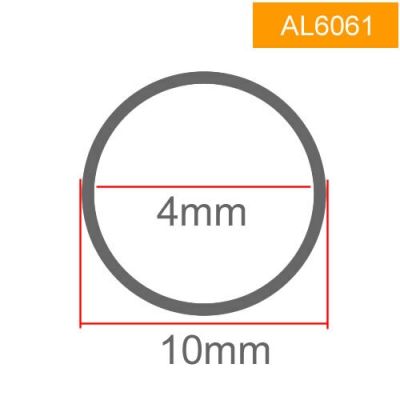 ท่ออลูมิเนียม6061 OD10mm เส้นผ่านศูนย์กลางภายนอก10มม. เส้นผ่านศูนย์กลางภายใน9มม. 8มม. 7มม. 4มม. 4.5มม. ท่ออลูมิเนียมกลวงท่ออลูมิเนียมอัลลอย