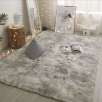 [A Warm] GreyTie ย้อมสี Plush Soft พรม ForRoom ห้องนอน Anti-Slip พรมปูพื้นห้องนอน Water AbsorptionRugs