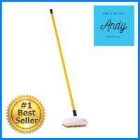 แปรงขัดพื้นบรูมทองเหลือง ตราสมอ 8 นิ้ว สีเหลืองFLOOR CLEANING BRUSH WITH BRASS BRISTLES ANCHOR 8IN YELLOW **ใครยังไม่ลอง ถือว่าพลาดมาก**