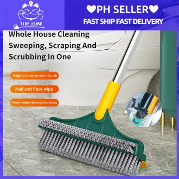 Floor Brush Crevice Cleaning Brush in Long Handle Rotating for