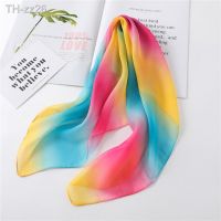 ✹✹℡ Chiffon Square Scarf Print Design Lady Hair Foulard Shawl Head Wraps Women Bandana Fashion Female Neckerchief Silk Scarves