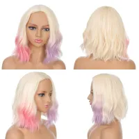 Wig Short Hair. Princess Head Set Female Anime Wednesday. COS Center Split Double Dyeing. Enid Sinclair