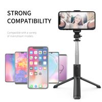 Outdoor Friend Mini Wireless bluetooth selfie tripod stick foldable Monopod with fill light shutter remote control Smartphone Camera Remote Controls