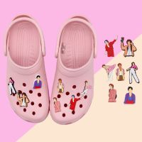 Hot 1pcs Cartoon Star Portrait Style DIY Shoe Charms PVC Croc Sandals Accessory Garden Shoe Buckle Jibz Kids X-mas Gifts Unisex