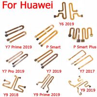 เครื่องสแกนลายนิ้วมือเครื่องสแกน ID แบบสัมผัสสายเคเบิ้ลยืดหยุ่นสำหรับ Huawei Y6 Y7รุ่น Prime Pro Y9 2018 P Smart Plus 2019