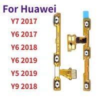 สำหรับ Huawei Y5 Y6 Y7 Y9นายก2017 2018 2019 Y6P Y7P Y8P Y8s Y9s ปุ่มปรับระดับเสียงปุ่มเปิดปิดสายเคเบิลงอได้