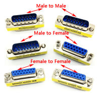 DB15 15Pin 2แถวชาย/ชาย/หญิง/ชาย/หญิง Mini เพศ Changer อะแดปเตอร์ RS232 Serial Plug Com ตัวเชื่อมต่อ