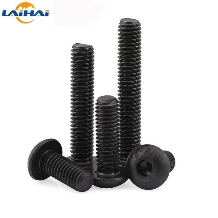 5-10-50-m1-6-m2-m2-5-m3-m4-m5-m6-m8-304-stainless-steel-black-grade-10-9-iso7380-hexagon-hex-socket-head-button-allen-bolt-screw-nails-screws-fasten