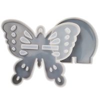 2Pcs Resin Mold Big Butterfly Storage Rack Stand Pendant Pendant Swing Table Silicone Mold