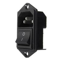 【Sell-Well】 Kings Trading mall 250V10A 3ขา IEC320 C14โมดูลปลั๊กไฟพร้อมสวิตช์เปิด/ปิด Rocker Switch Fused Socket Switch Connector Plug