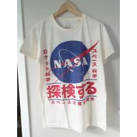 ย้อนยุคเสื้อยืด NASA Japan T-shirt สกรีนหน้าหลังS-5XL