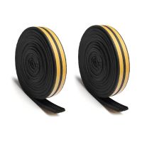 2X E Type Window Seal Door Seal Rubber Seal Gasket Strip Sealing Tape 5M Black Decorative Door Stops