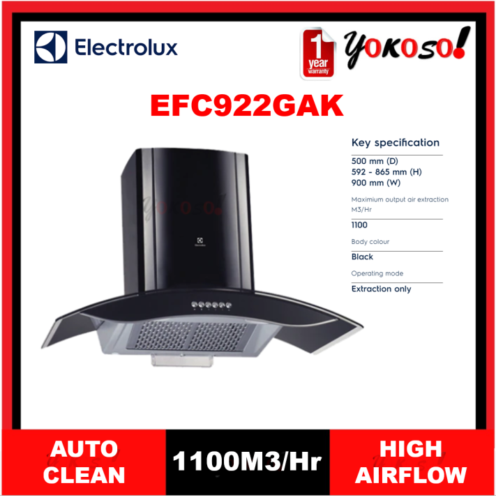 electrolux cooker hood efc922gak