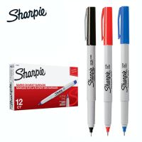 ( Promotion+++) คุ้มที่สุด Sharpie ปากกาเคมี ปากกา Permanent ชาร์ปี้ Ultra Fine 0.3mm (กล่องละ 12 ด้าม) ราคาดี ปากกา เมจิก ปากกา ไฮ ไล ท์ ปากกาหมึกซึม ปากกา ไวท์ บอร์ด